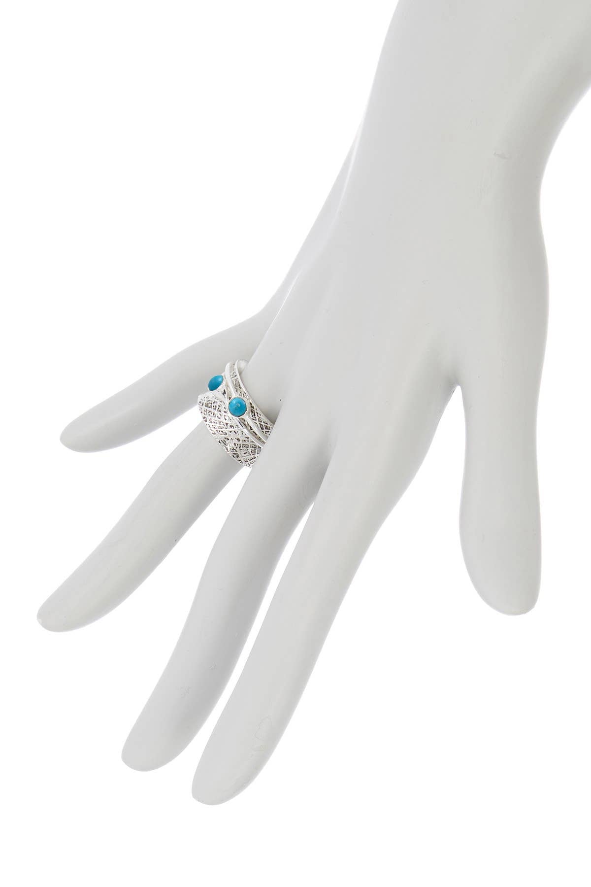 Zoey Simmons - Turquoise Banded Spinner Ring - SF