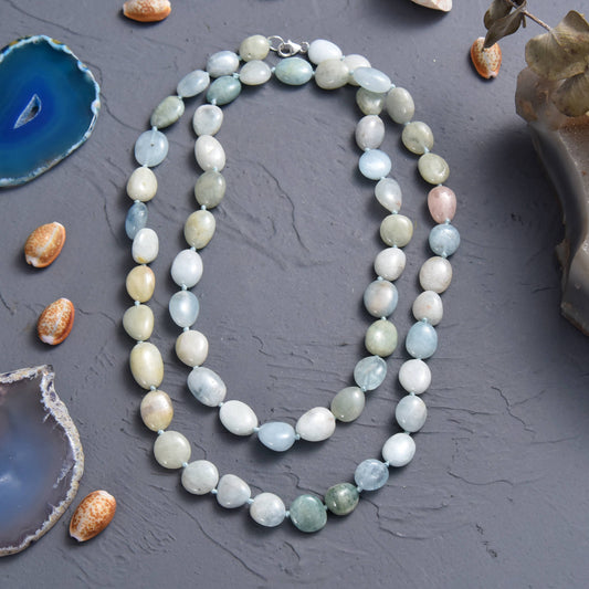 IST Jewelry - Aquamarine Long Necklace
