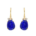 Tiramisu - 14K Gold Plated Silver Lapis
White Topaz Drop Earrings