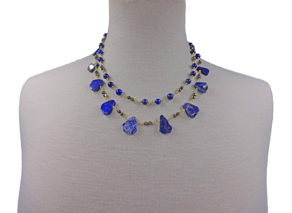 IST Jewelry - Lapis and Pyrite Necklace