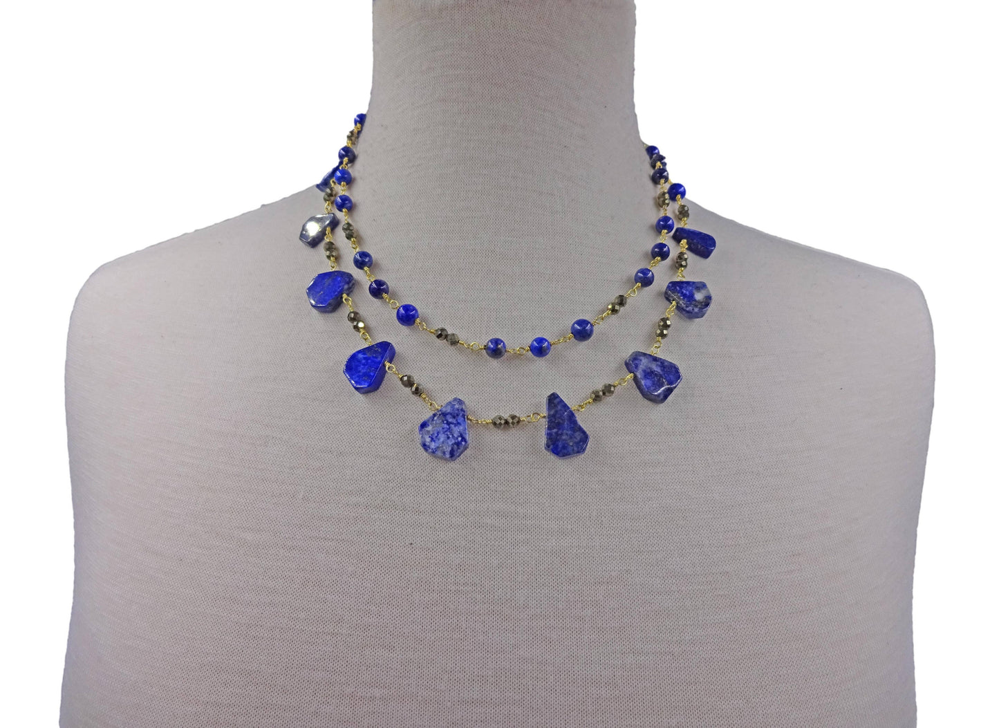 IST Jewelry - Lapis and Pyrite Necklace
