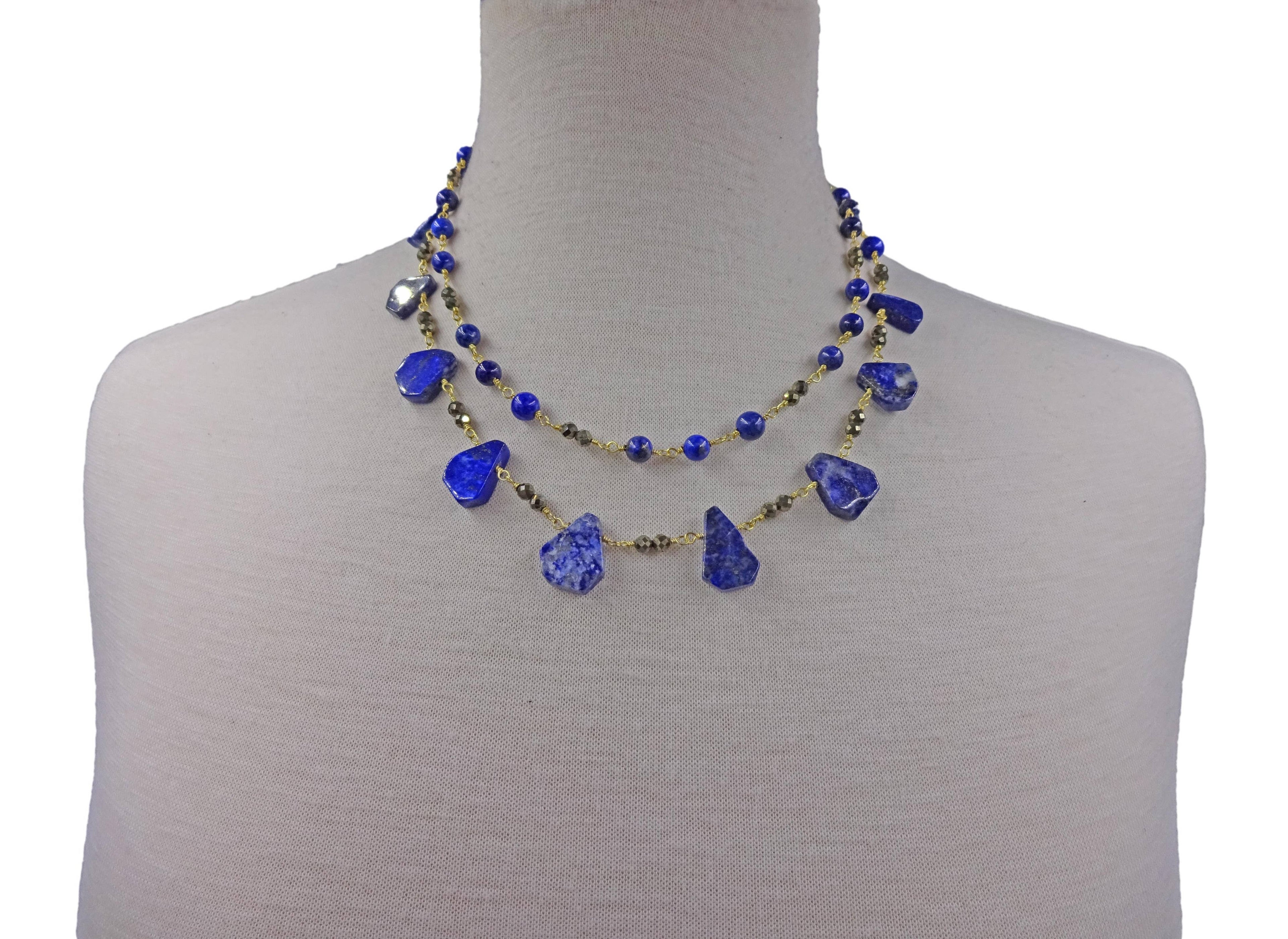 IST Jewelry - Lapis and Pyrite Necklace