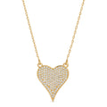 Splendid Iris - Pave Heart Necklace