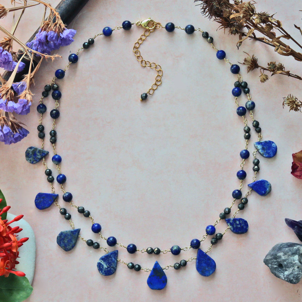 IST Jewelry - Lapis and Pyrite Necklace