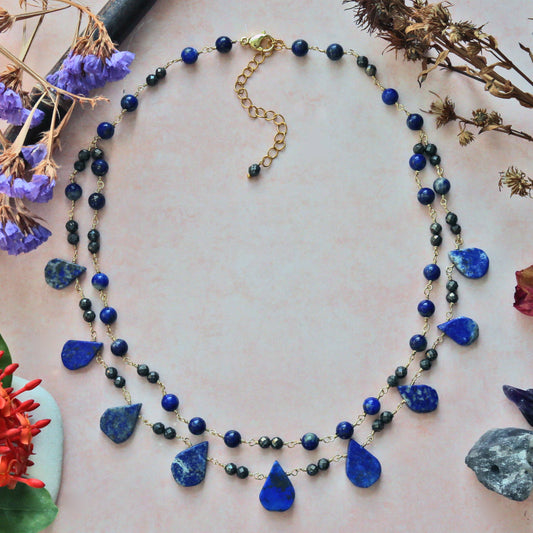 IST Jewelry - Lapis and Pyrite Necklace