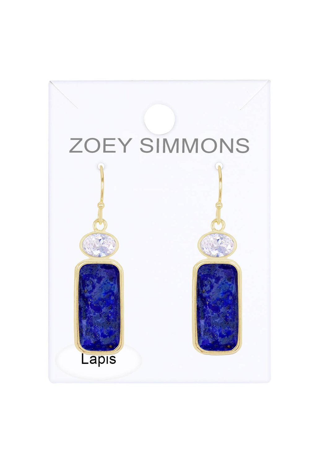 Zoey Simmons - Lapis Drop Earrings - GF