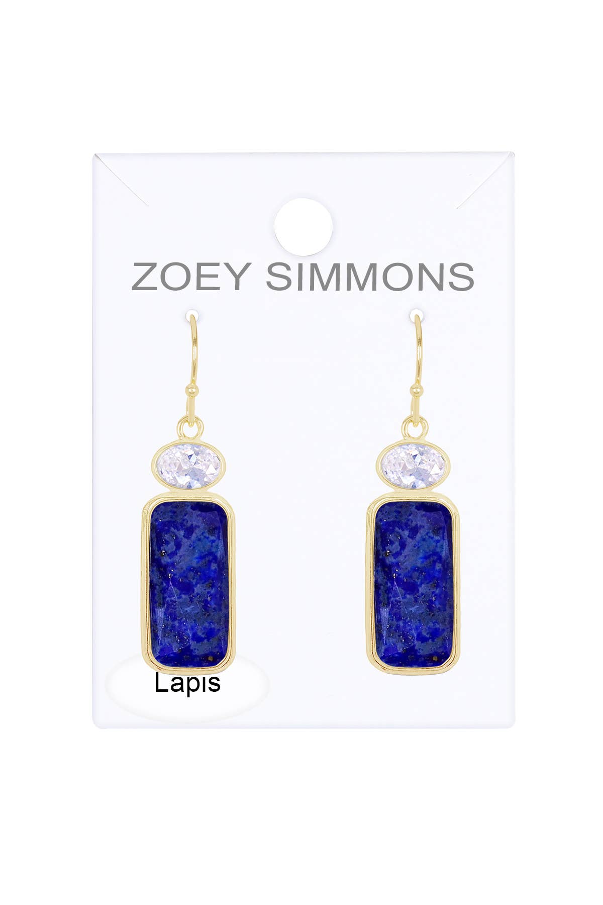 Zoey Simmons - Lapis Drop Earrings - GF