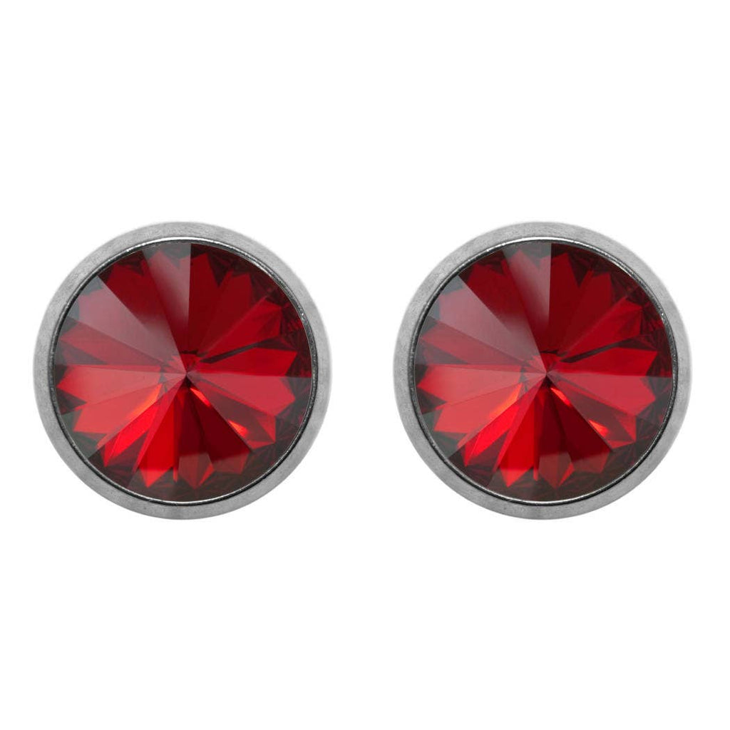 Soul Collection - Titanium stud earrings Laura with premium crystal