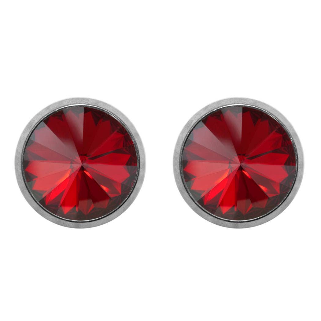 Soul Collection - Titanium stud earrings Laura with premium crystal