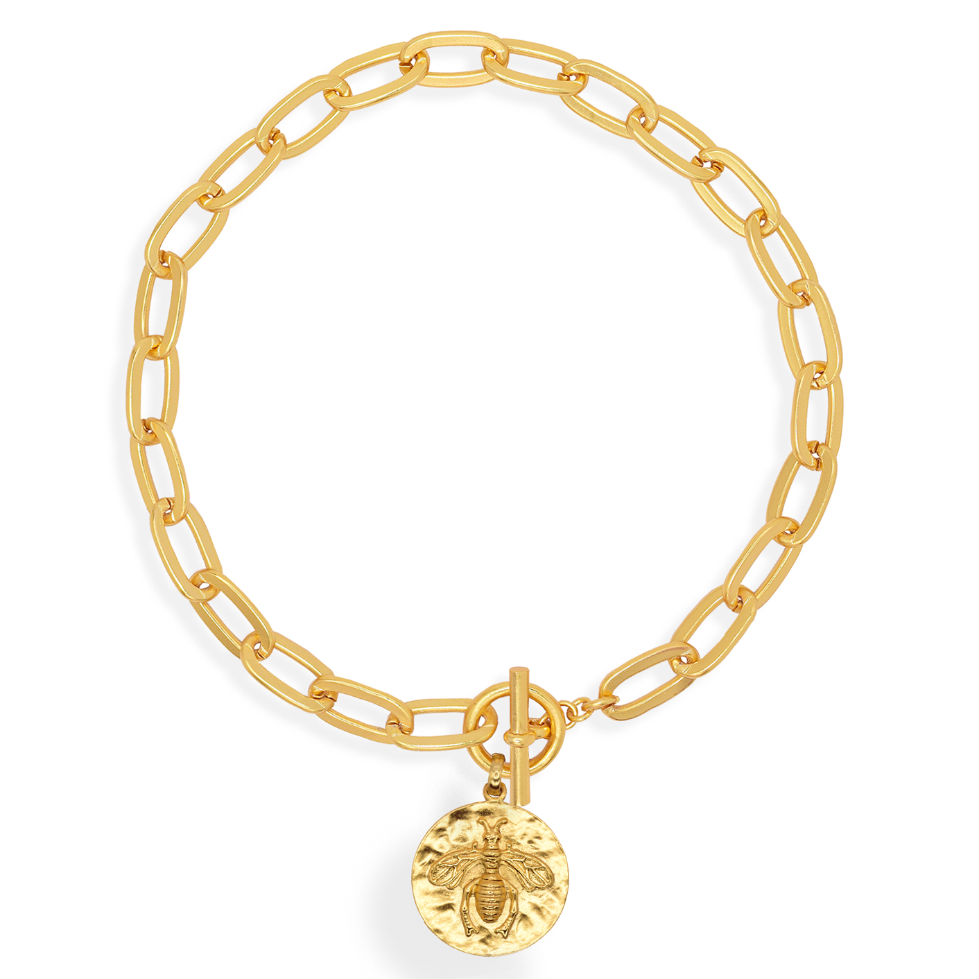KARINE SULTAN - Bee Pendant Necklace - Delicate Medallion Jewelry