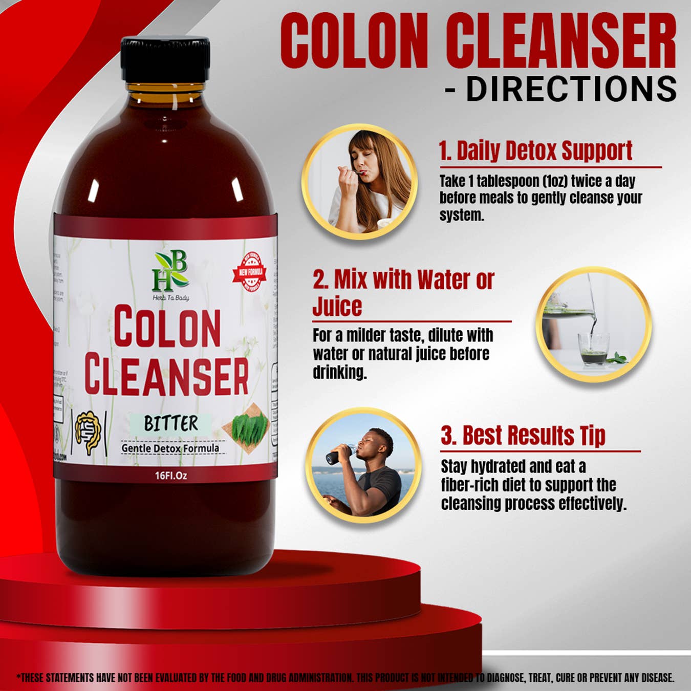 Herb To Body - Colon Cleanser Bitter - 16oz