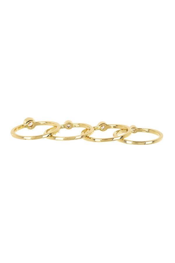 Zoey Simmons - CZ Stack Ring Set - GF