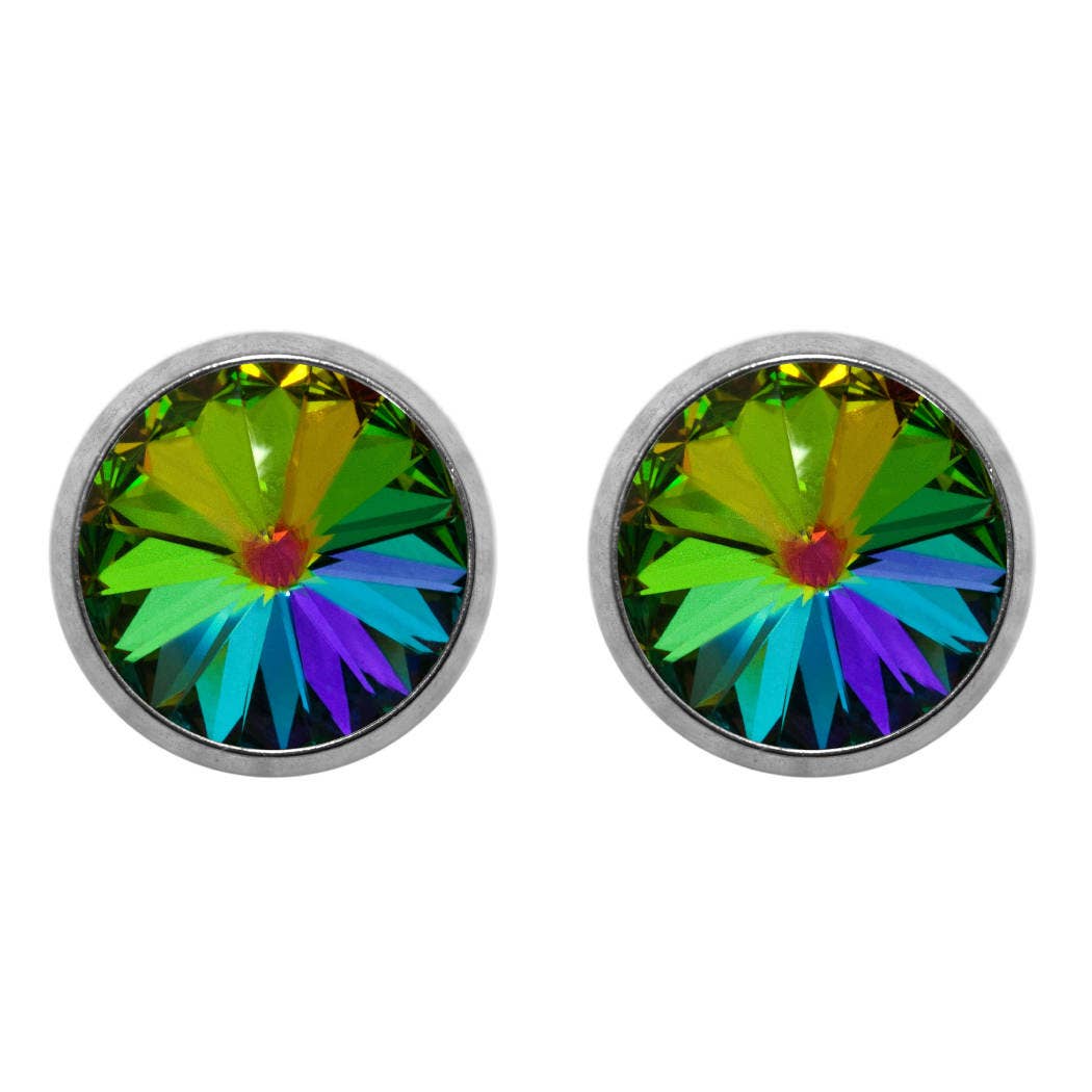 Soul Collection - Titanium stud earrings Laura with premium crystal