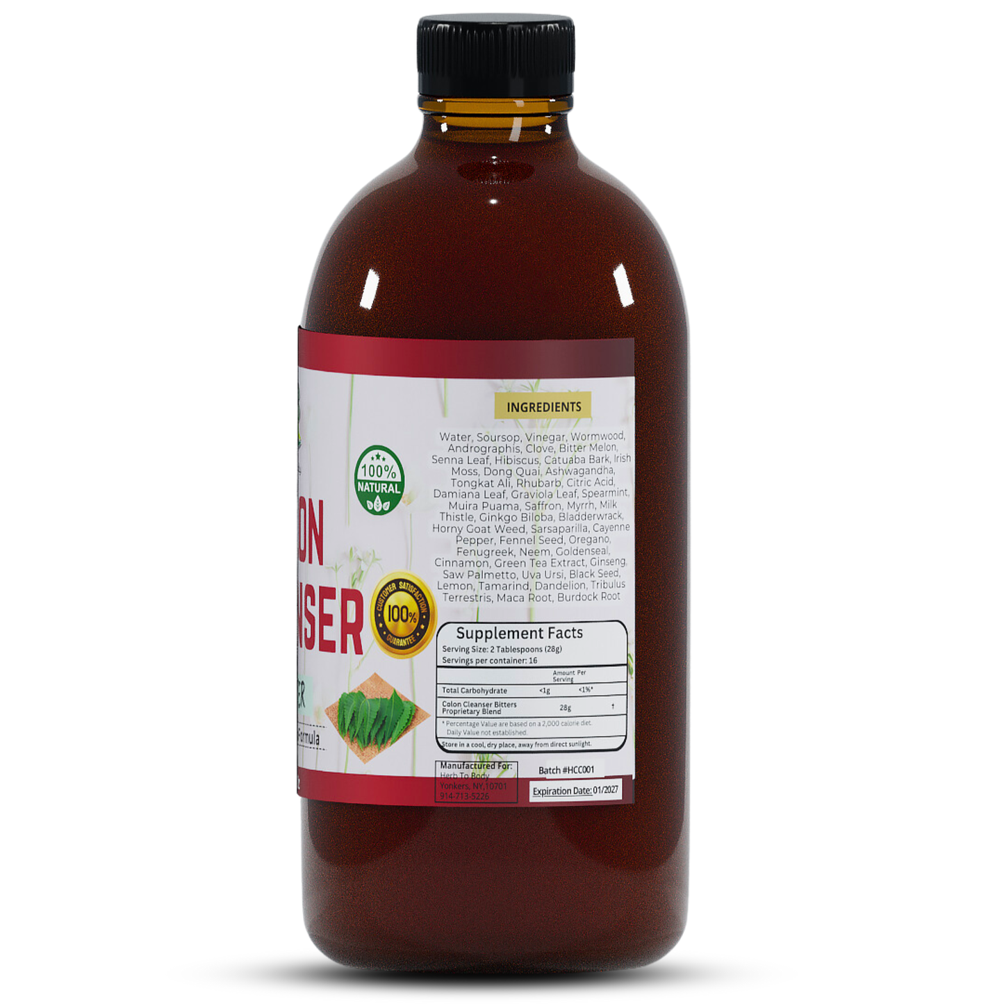 Herb To Body - Colon Cleanser Bitter - 16oz