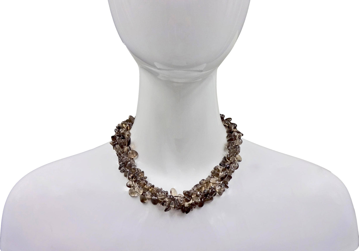 IST Jewelry - Smoky Quartz Torsade Necklace