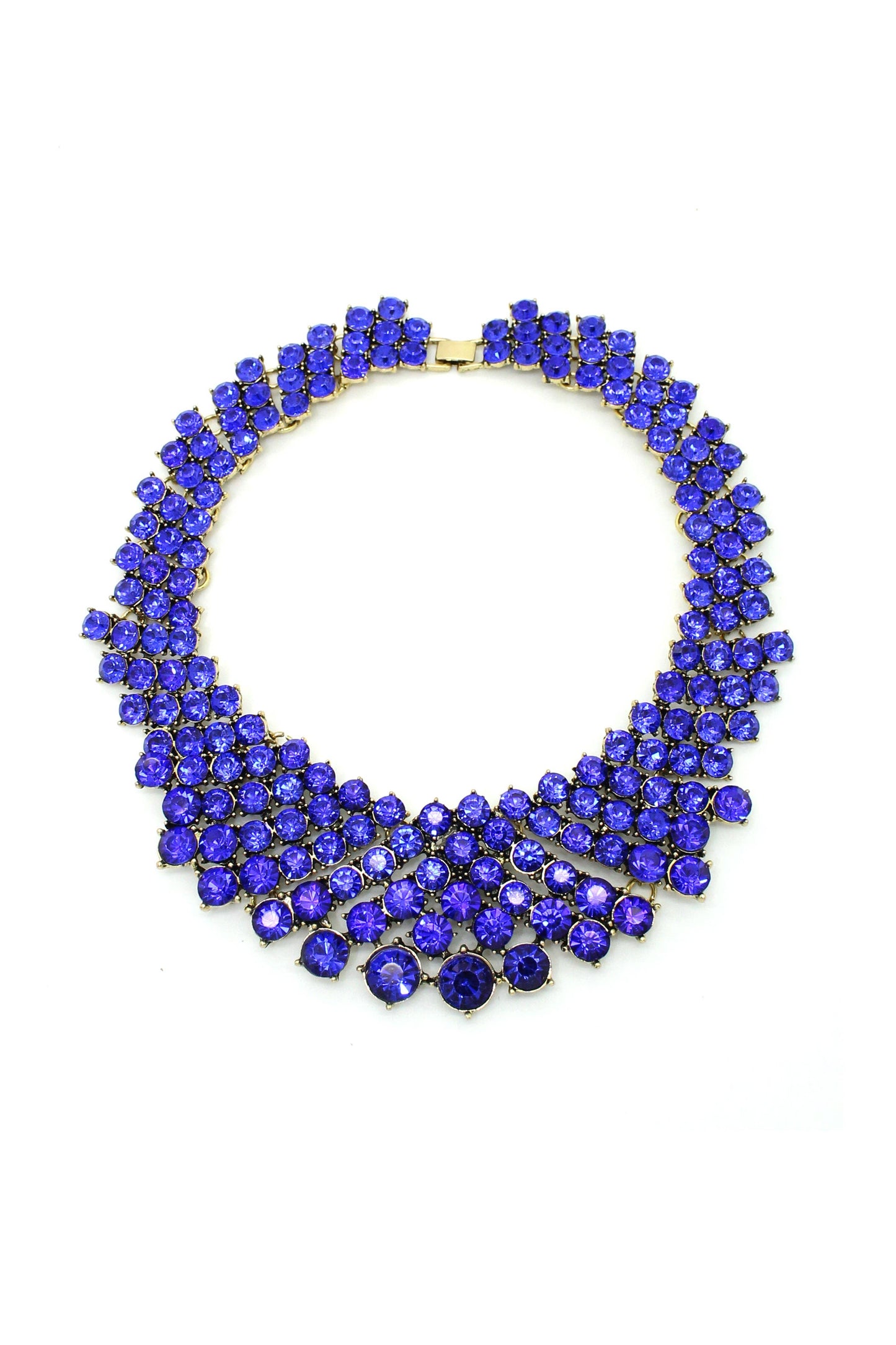 Eye Candy Los Angeles - Crystal Blue Statement Necklace
