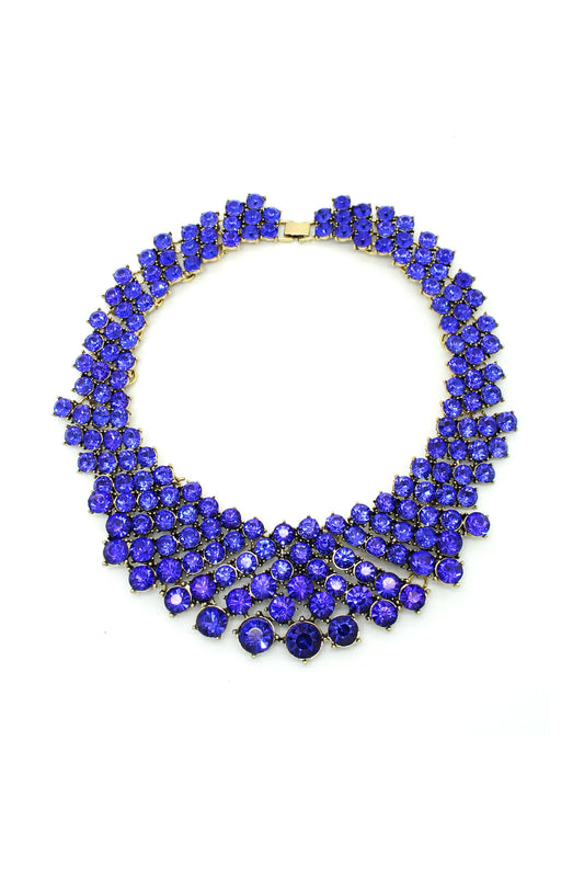 Eye Candy Los Angeles - Crystal Blue Statement Necklace