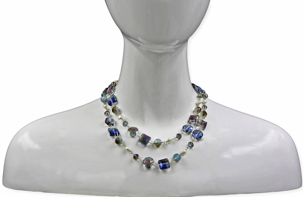 IST Jewelry - Crystal and Pearl Necklace