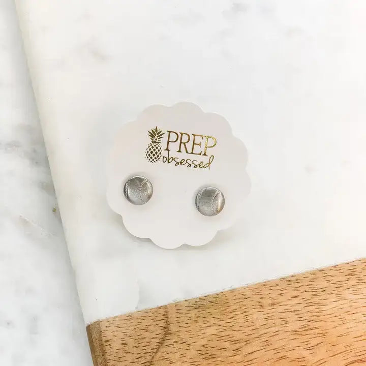 Prep Obsessed Wholesale - Baseball Stud Earrings