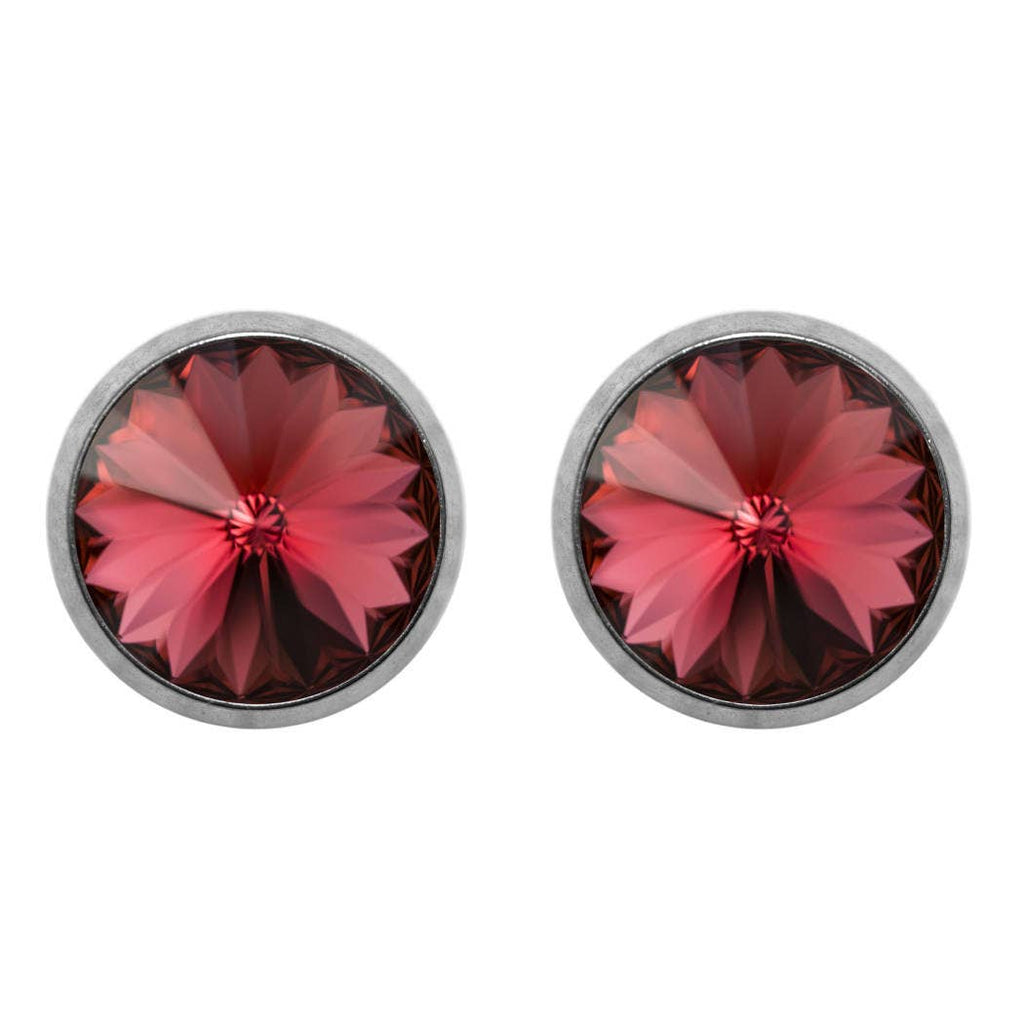 Soul Collection - Titanium stud earrings Laura with premium crystal