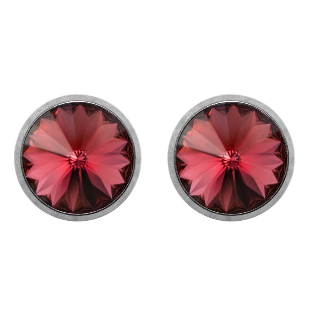 Soul Collection - Titanium stud earrings Laura with premium crystal