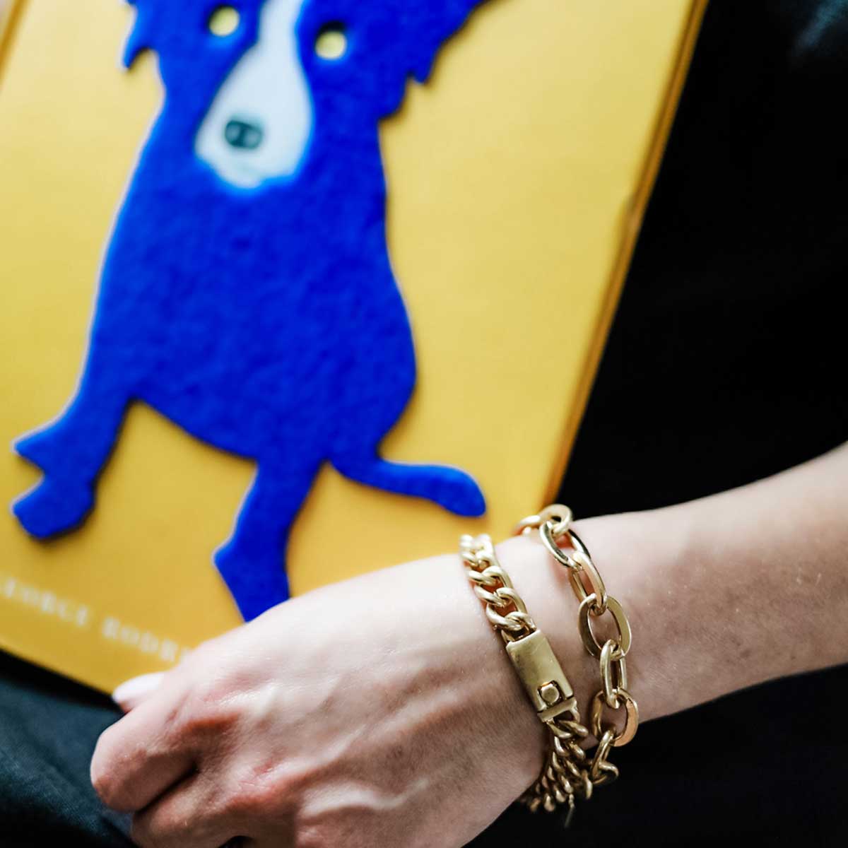 Canvas Style - Fiona Chunky Chain Link Bracelet in Worn Gold