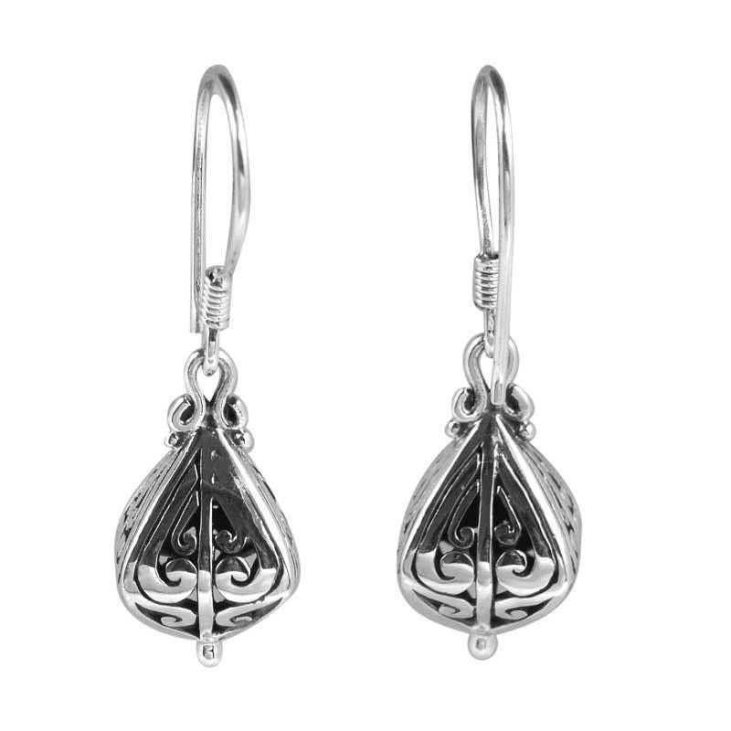 Bali Designs - SE-2379-S Sterling Silver Earring With Plain Silver