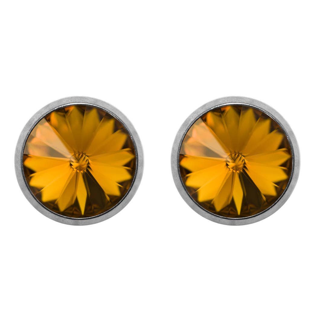 Soul Collection - Titanium stud earrings Laura with premium crystal