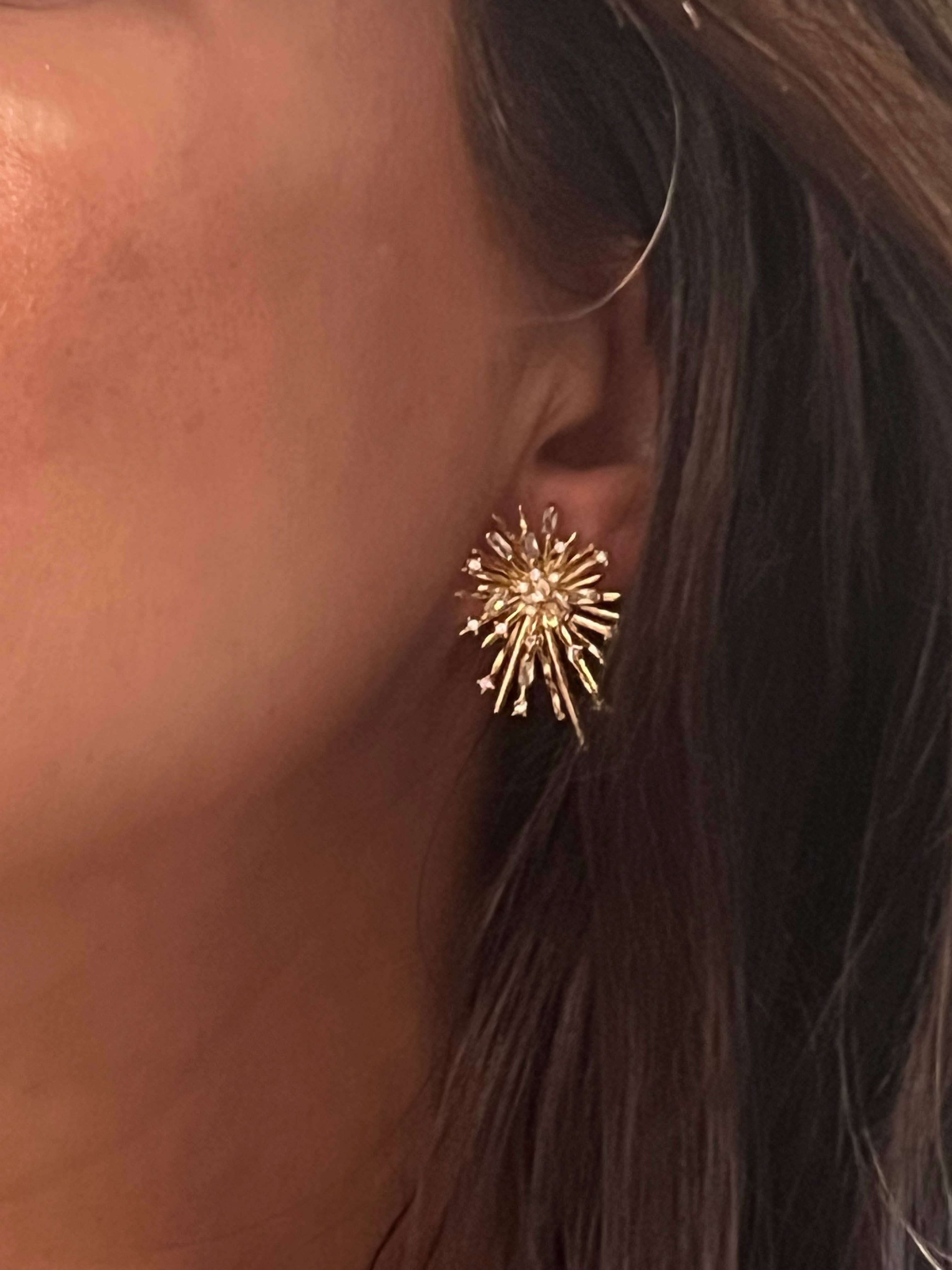 Buttoned Up with Lux - Sparkle Stud Earrings