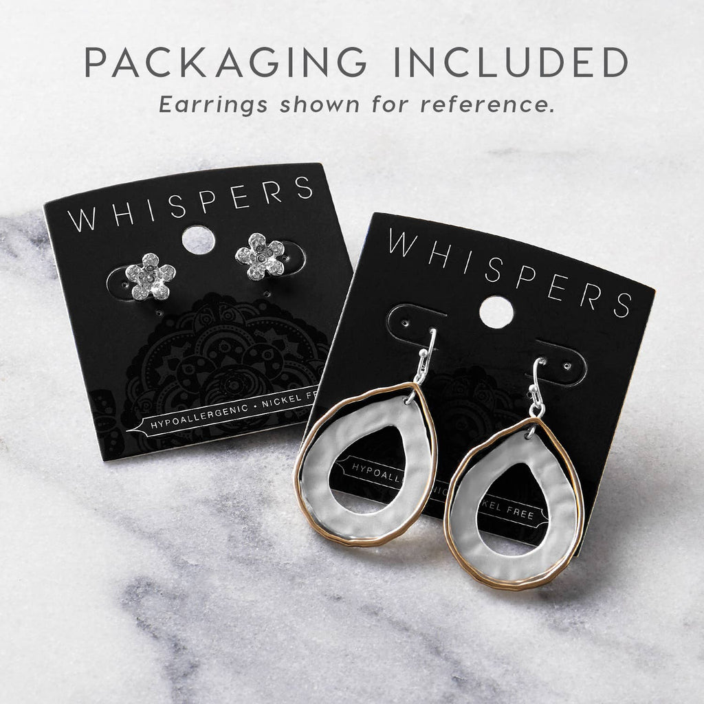 Whispers - Gold Pearl Waves Earrings
