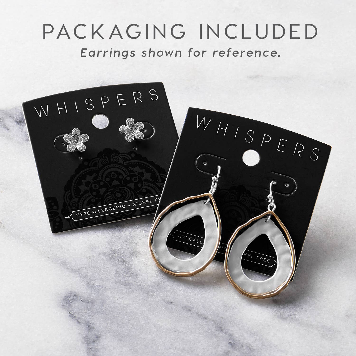 Whispers - Gold Pearl Waves Earrings