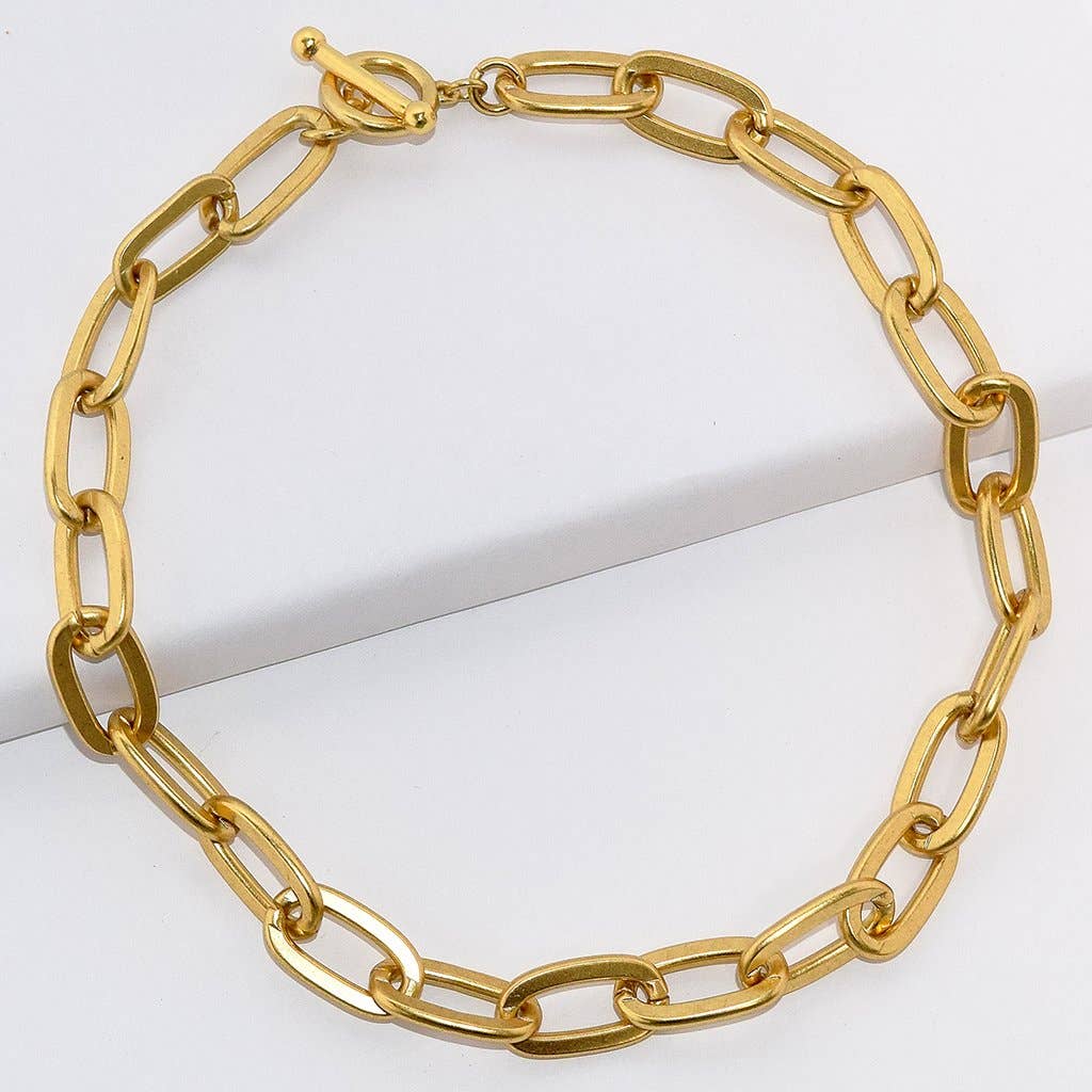 KARINE SULTAN - Elongated links collar necklace