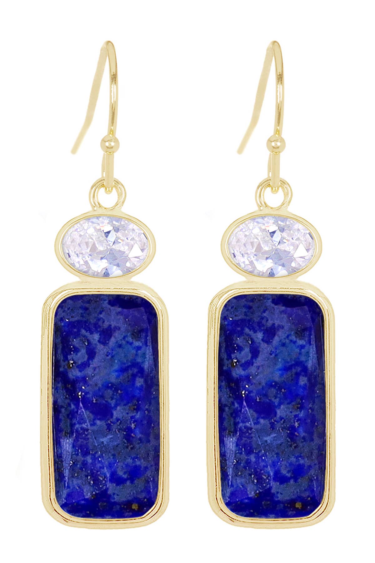 Zoey Simmons - Lapis Drop Earrings - GF