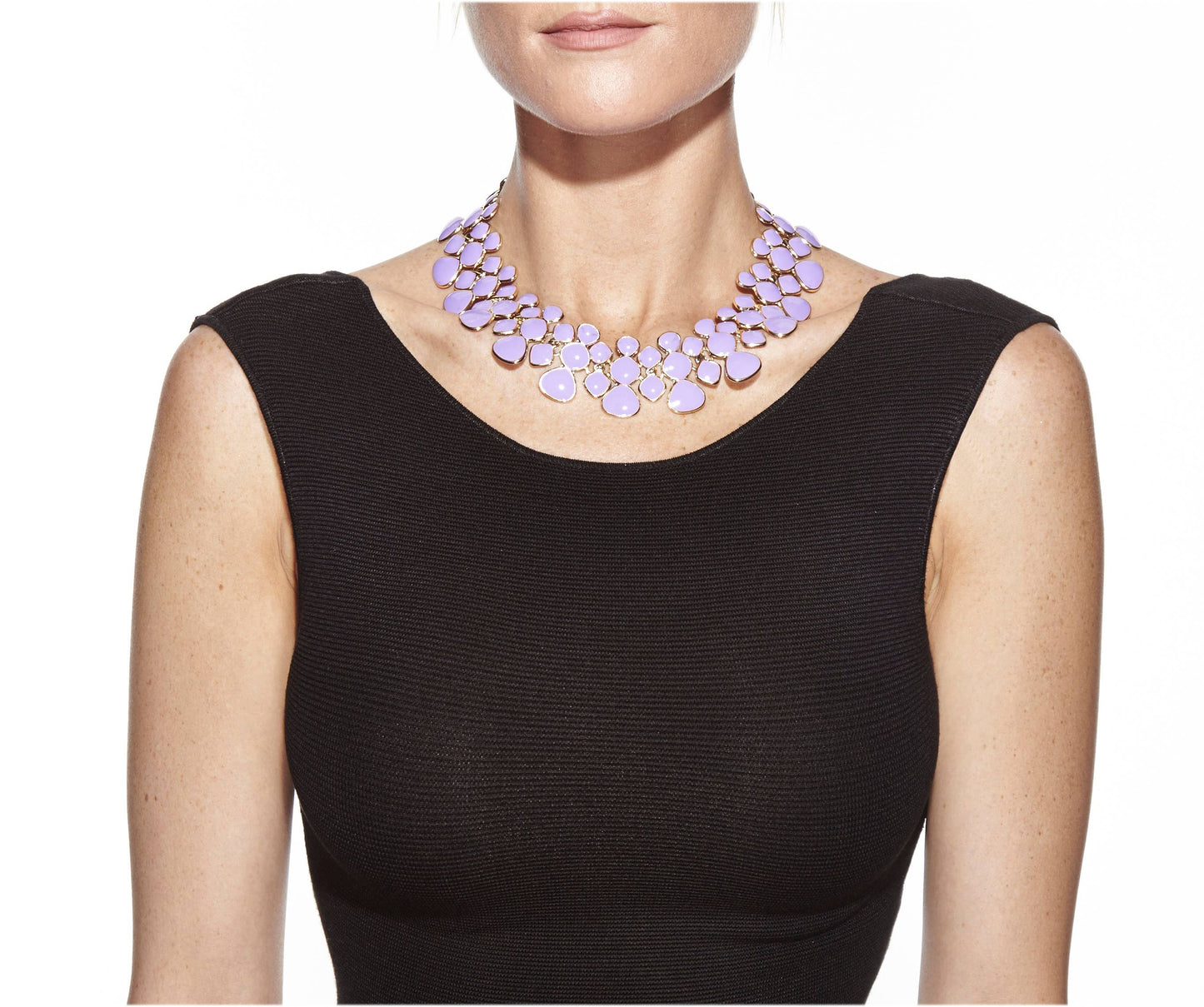 Eye Candy Los Angeles - Adel Purple Collar Necklace