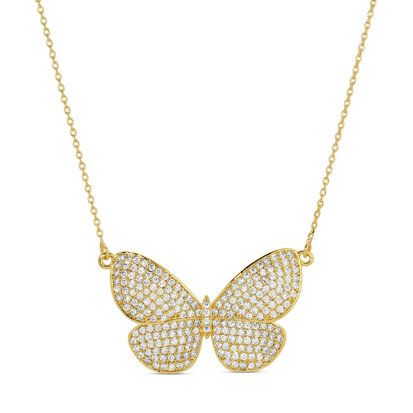 Splendid Iris - Large Flutter Butterfly Pendant Necklace