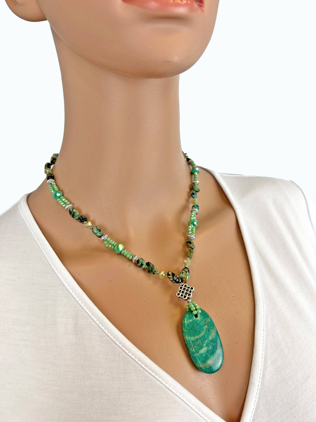 IST Jewelry - Russian Amazonite Pendant Necklace