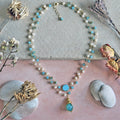 IST Jewelry - Wire Wrapped Stone Pendant Necklace