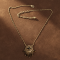 GirlyPirateCo - Vintage 18K Gold-Plated Brown Crystal Choker Necklace