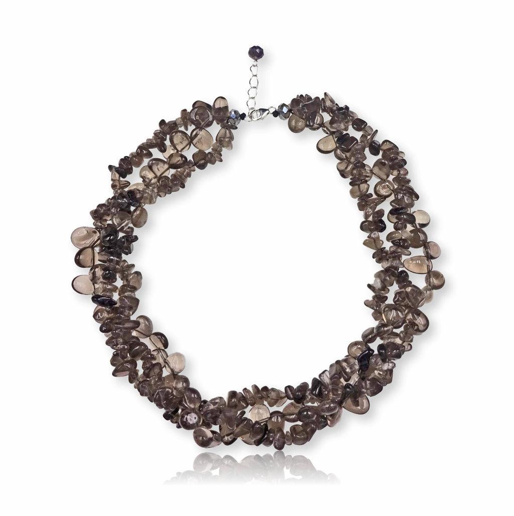IST Jewelry - Smoky Quartz Torsade Necklace