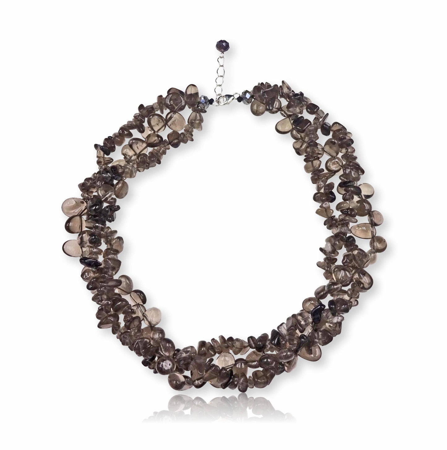 IST Jewelry - Smoky Quartz Torsade Necklace