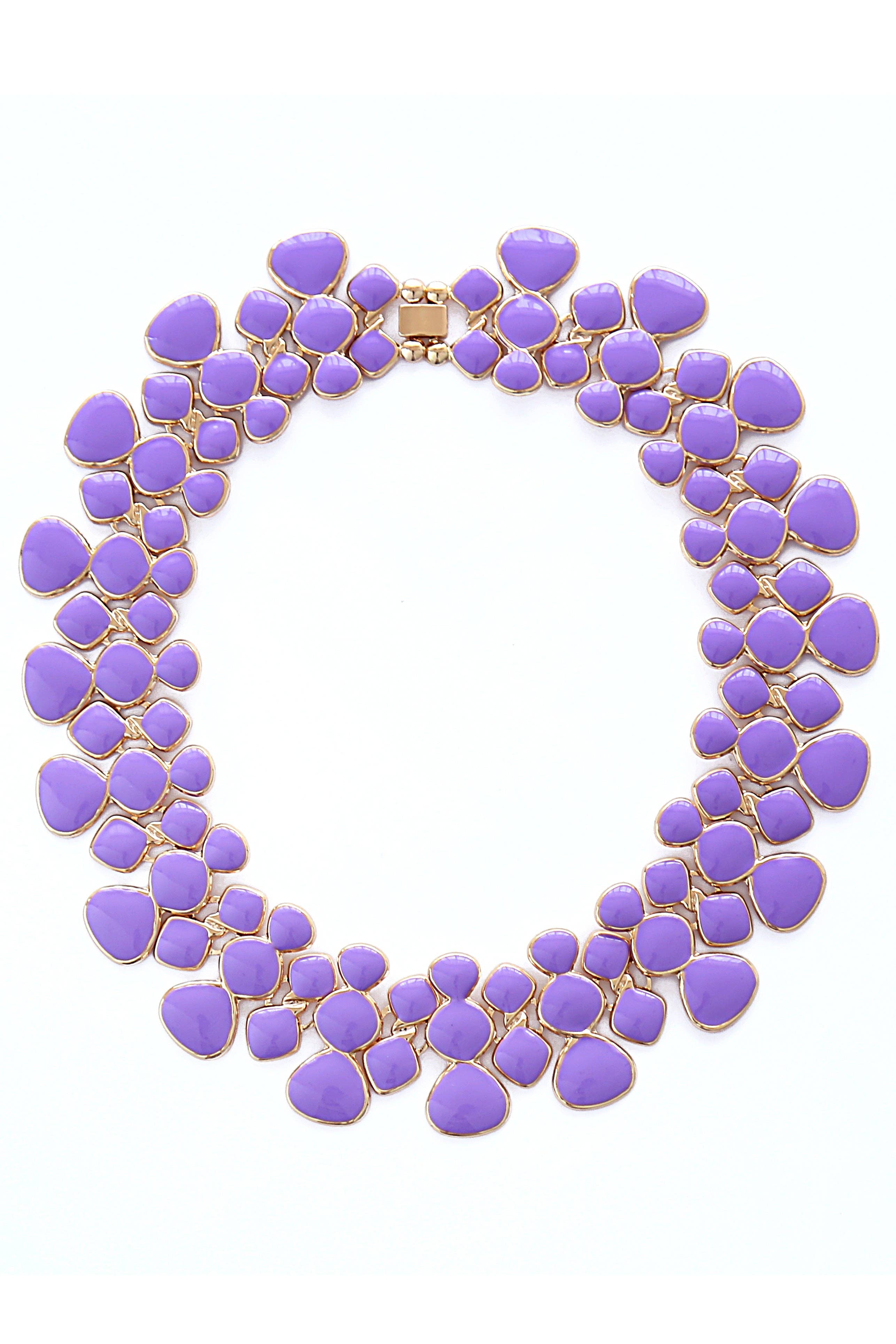 Eye Candy Los Angeles - Adel Purple Collar Necklace