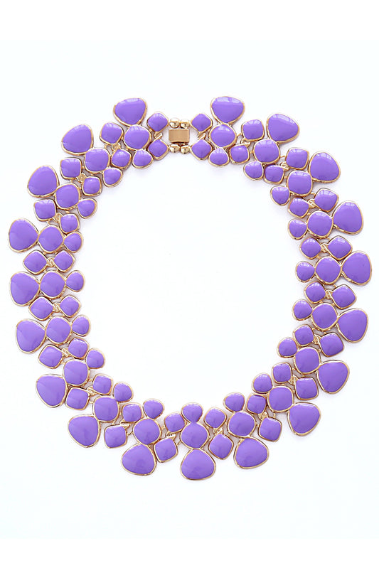 Eye Candy Los Angeles - Adel Purple Collar Necklace