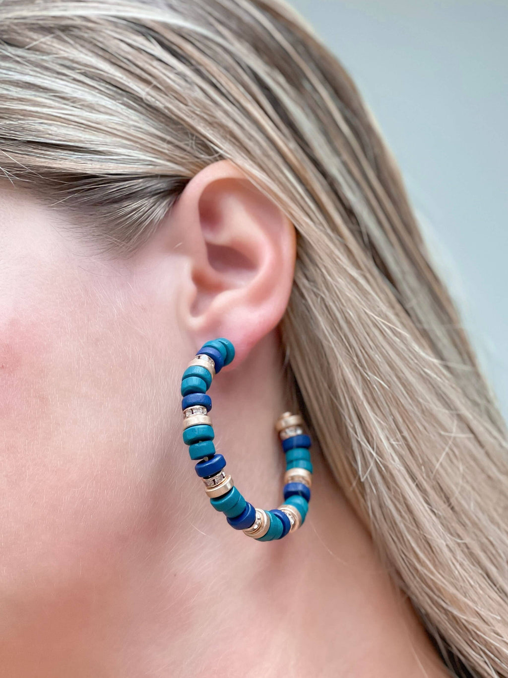 Prep Obsessed Wholesale - Seaside Beaded Hoop Earrings