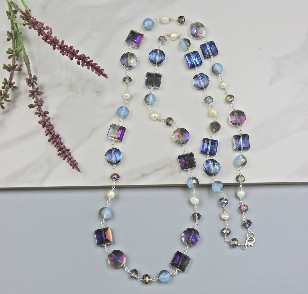IST Jewelry - Crystal and Pearl Necklace