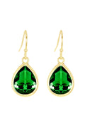 Zoey Simmons - Emerald Crystal Teardrop Earrings - GF