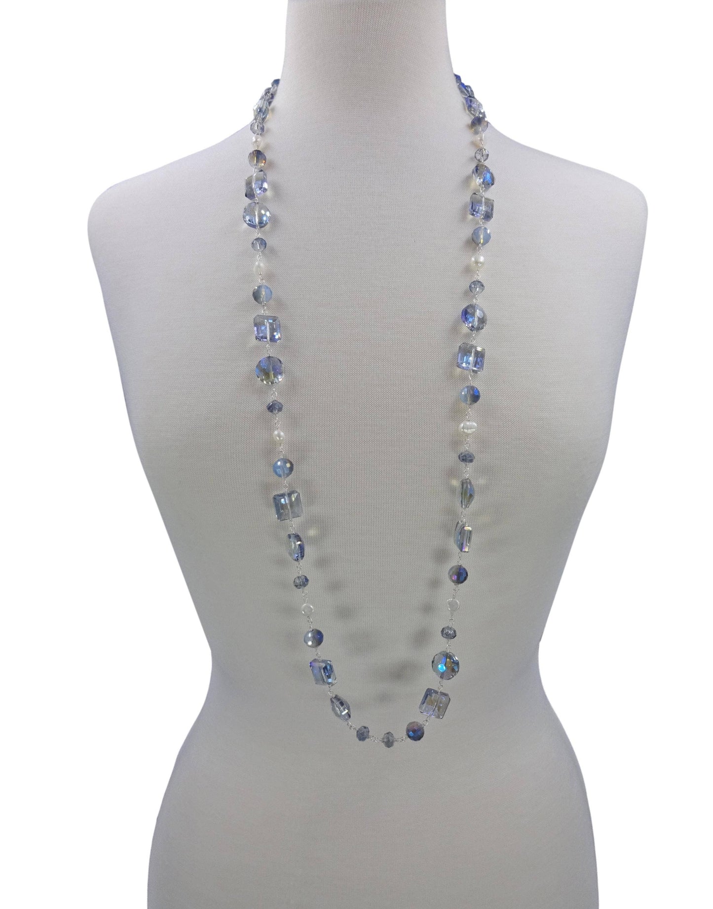 IST Jewelry - Crystal and Pearl Necklace
