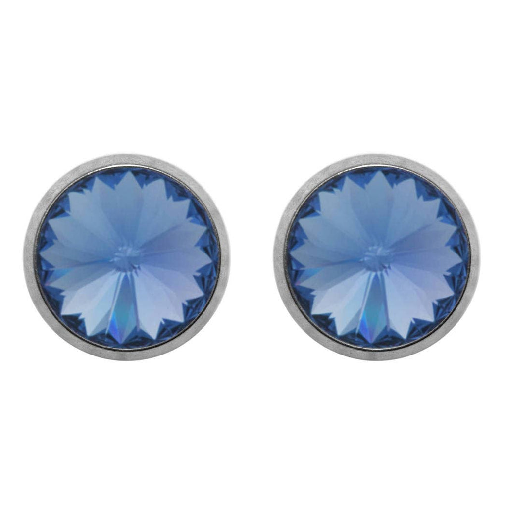 Soul Collection - Titanium stud earrings Laura with premium crystal