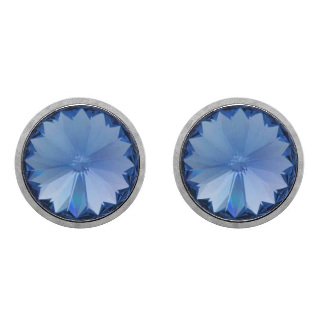 Soul Collection - Titanium stud earrings Laura with premium crystal