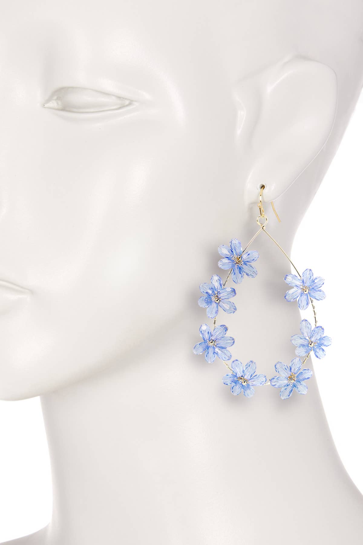 Zoey Simmons - Tanzanite Austrian Crystal Flower Bloom Drop Earrings - GF