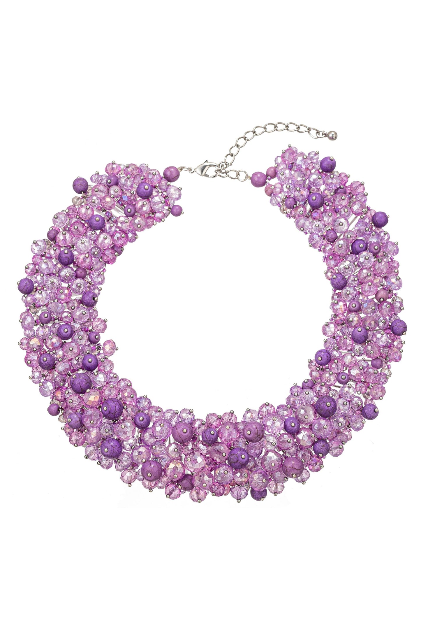 Eye Candy Los Angeles - Harper Lavender Collar Statement Necklace